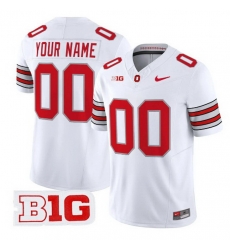 Men Ohio State Buckeyes Active Player Custom White 2026 F U S E   Tunnel Vision  Vapor Limited Stitched Football Jersey