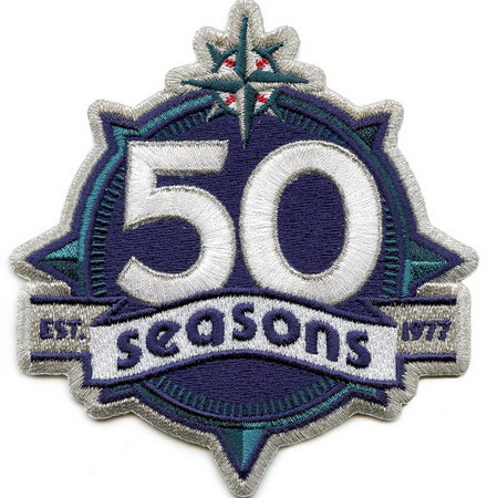Youth Seattle Mariners 50th Anniversary Patch Biaog